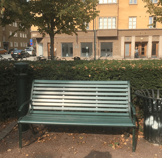 Urban park bench renewal project